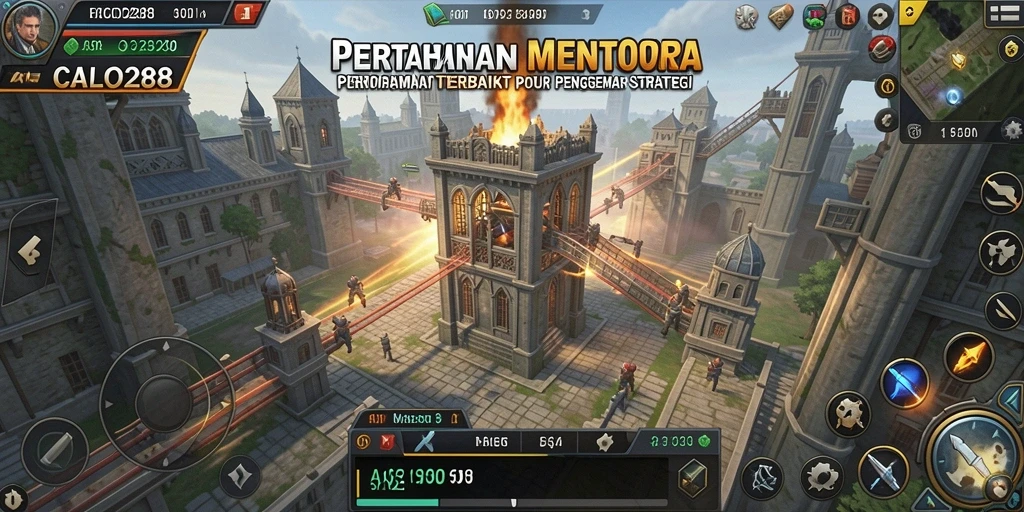 Tangkapan layar gameplay menunjukkan pertempuran menara yang mendebarkan di CALO288.