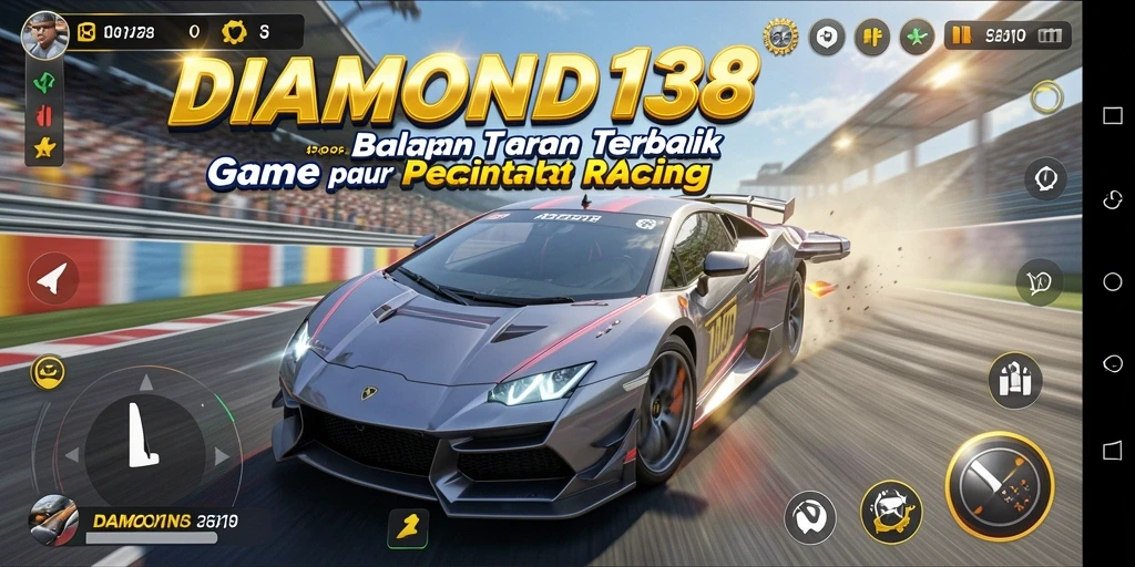 Tampilan menarik gameplay balapan DIAMOND138 dengan berbagai mobil.