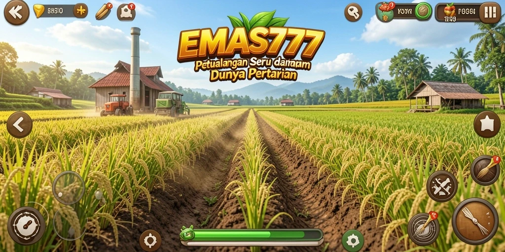 Tampilan gameplay seru di dunia pertanian EMAS777.