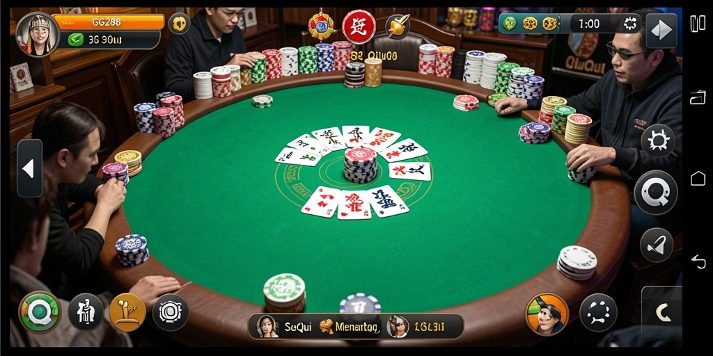 Screenshot utama GG288 menampilkan keseruan permainan QiuQiu.