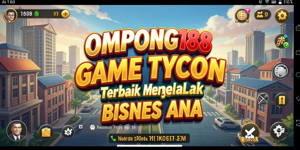Screenshot gameplay OMPONG188 yang menunjukkan manajemen bisnis.