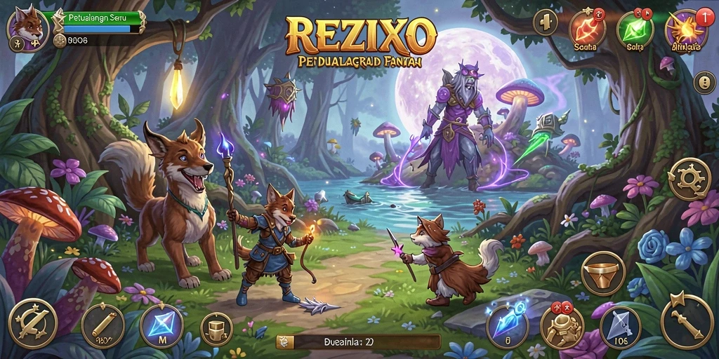 Gameplay seru dan menantang di dunia fantasi REZIXO.