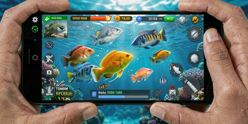 Tampilan screenshot utama RP66 menampilkan keseruan gameplay Tembak Ikan.